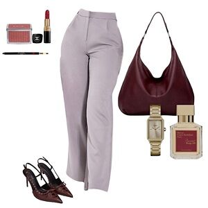 Petite High Waist Woven Pants